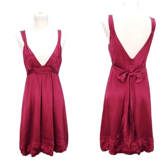 Vera Wang Dresses & Skirts - Vintage VERA WANG Lavender Label Deep Wine Satin Sexy Slip Dress